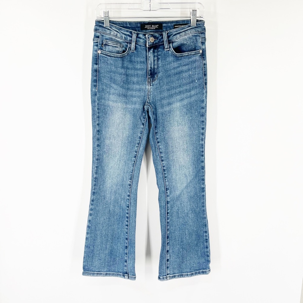 Judy Blue Mid-Rise Cropped Bootcut Jeans